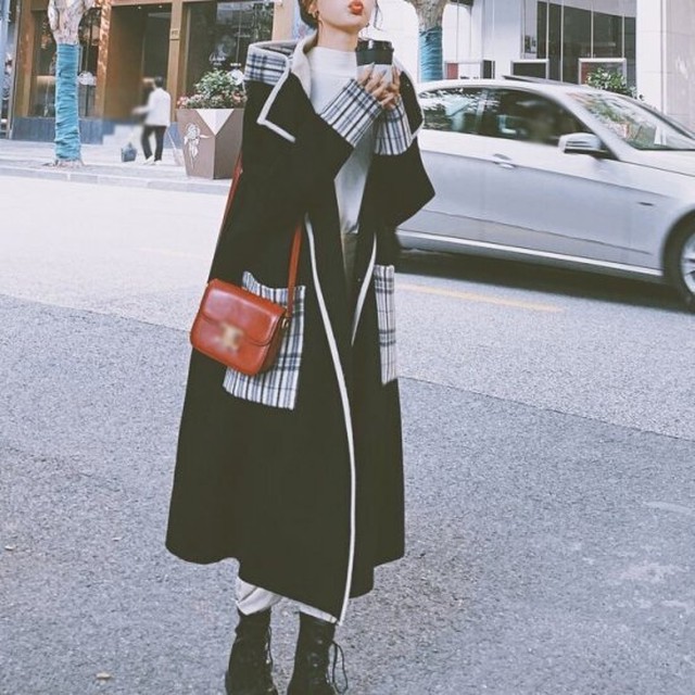 チェスターコート レディース モード 黒 白 冬 アウター 秋冬 フード付き 襟付き チェック 大人可愛い カジュアル デート 通学 ロング丈 プラスサイズ トレンチコート おしゃれ ゆったり Rx0921 Raxia ラクシア