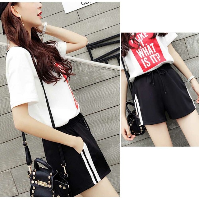 ゆったり パンツ パンツ 春夏 美脚 パンツ ジャージ パンツ サイドライン ショートパンツ レディース 夏 ホットパンツ 短パン スポーツ ネット通販 購入 激安 10代 代 30代 40代 春夏秋 Roprot ファッション レディースアパレル販売