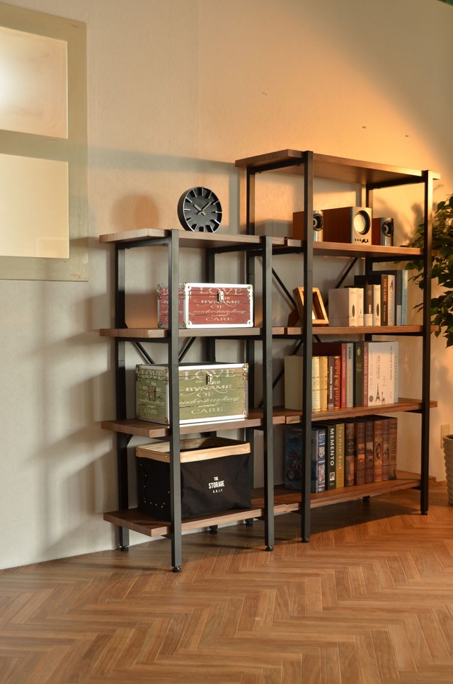 Vintage 4racks 60 BR / ヴィンテージスタイル ヴィンテージ加工 4段ラック棚 W60 ブラウン