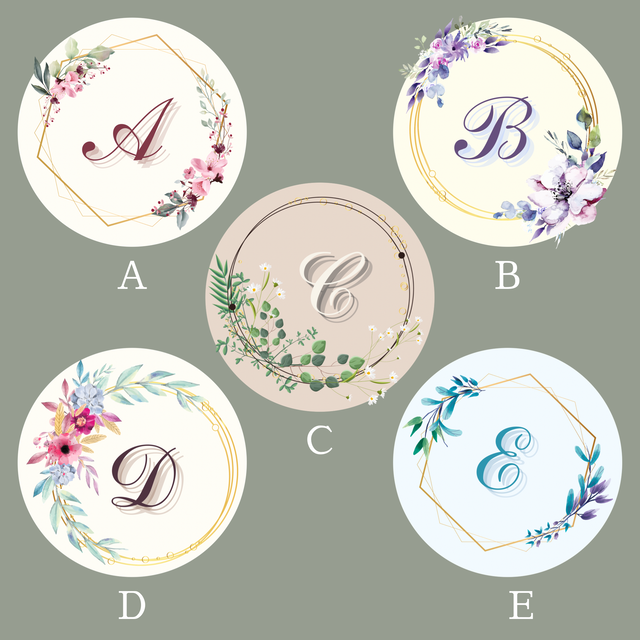 イニシャル ロゼット ストーンデコレーション Twinklerosette