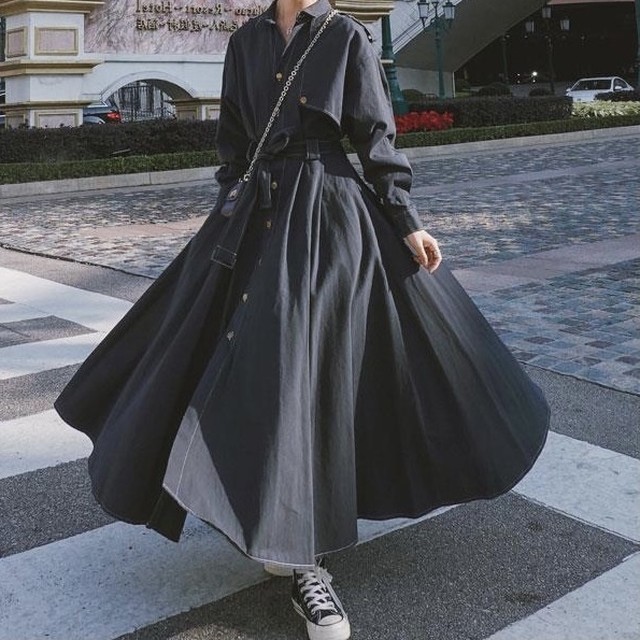 No 593 レディース シャツワンピース ロングワンピース ゆったりめ レトロ風 リボン ドレープ フェミニン 可愛い おしゃれ 韓国ファッション 韓国のプチプラレディース 子供服ショップ Sourire