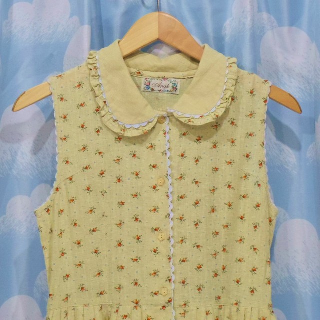 襟付きノースリーブワンピース 古着屋 めるへん野郎