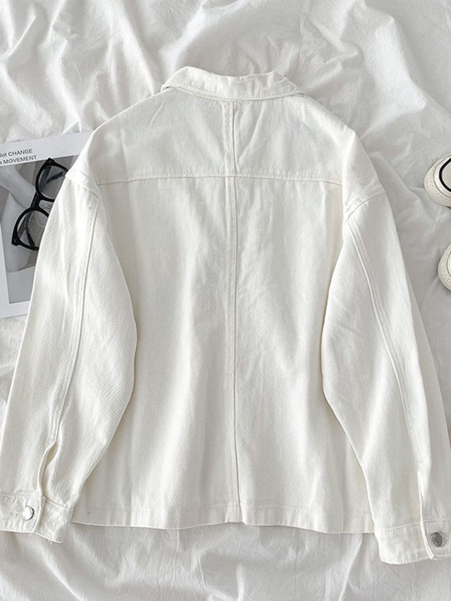 春コーデ レトロ おしゃれ デニムジャケット アウター 羽織り レディース メンズライク カジュアル シンプル ジャケット Gジャン ショート丈 デイリー Ptnym3602 Shop Suba