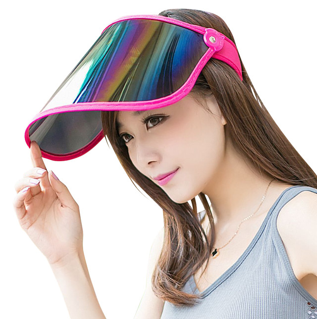 Sun Visor Uv Protection Hat Cap No Logo Design Pink Yarizm