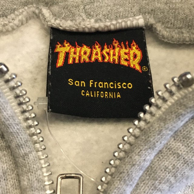 ファイヤータグ Thrasher ファイヤー胸刺繍zipパーカー Kk Skrova