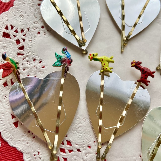 昭和レトロ オモチャモチーフ ヘアピン 2本セット ケダマヤ商店