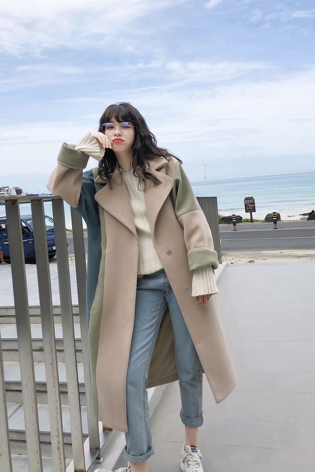 オーバーサイズコート ビッグシルエット ロングコート ゆったり ルーズ ドロップショルダー 流行り 人気 カジュアル フェミニン 綺麗めコーデ トレンド こなれ感 おしゃれデザイン デート お出かけ 秋冬コーデ 秋冬カラー 秋冬 Sugar Daystyle シュガーデイスタイル