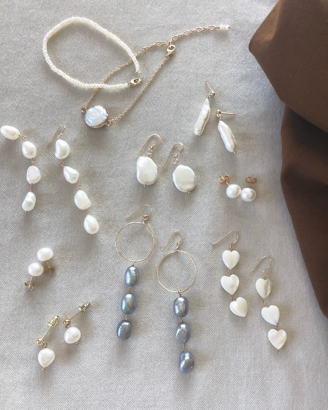 Long Fresh Water Pearl Earrings 淡水パールロングピアス Beachme Coastal Living Long Fresh Water Pearl Earrings 淡水パールロングピアス Beachme Coastal Living