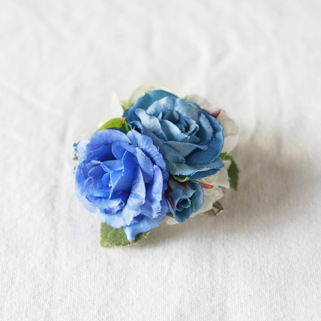 コサージュ ブルー Petite Rose