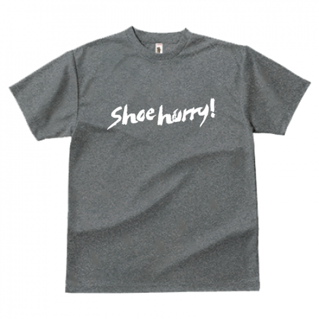 【グレー/ホワイト】SHOEHURRY! ドライTシャツ