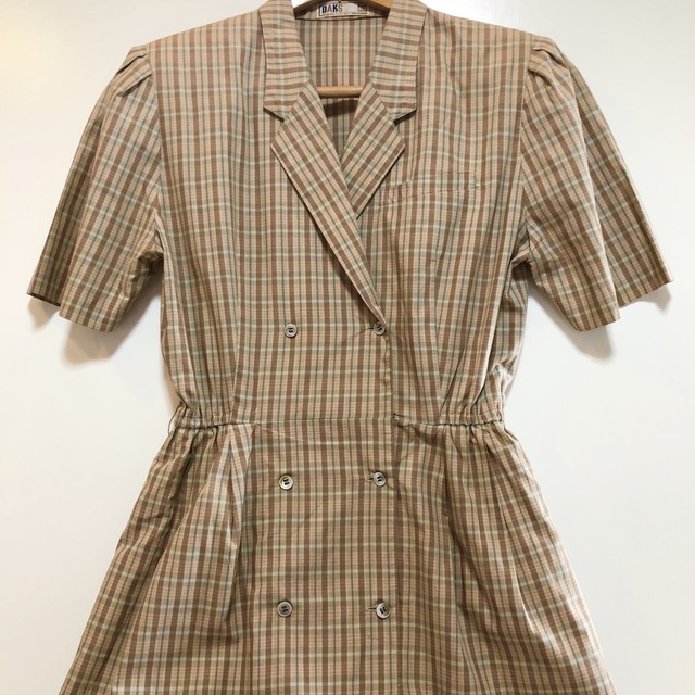 Daks ヴィンテージワンピース 80s チェックワンピース 品番op162 古着屋プチコション