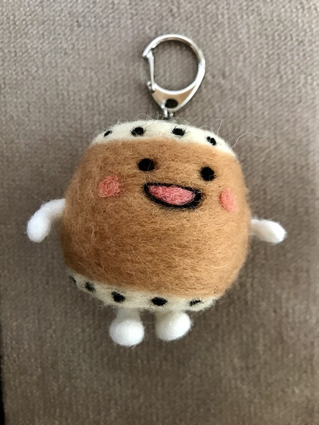 ふわふわ太鼓ちゃん キーホルダー大 羊毛フェルト Taikomono