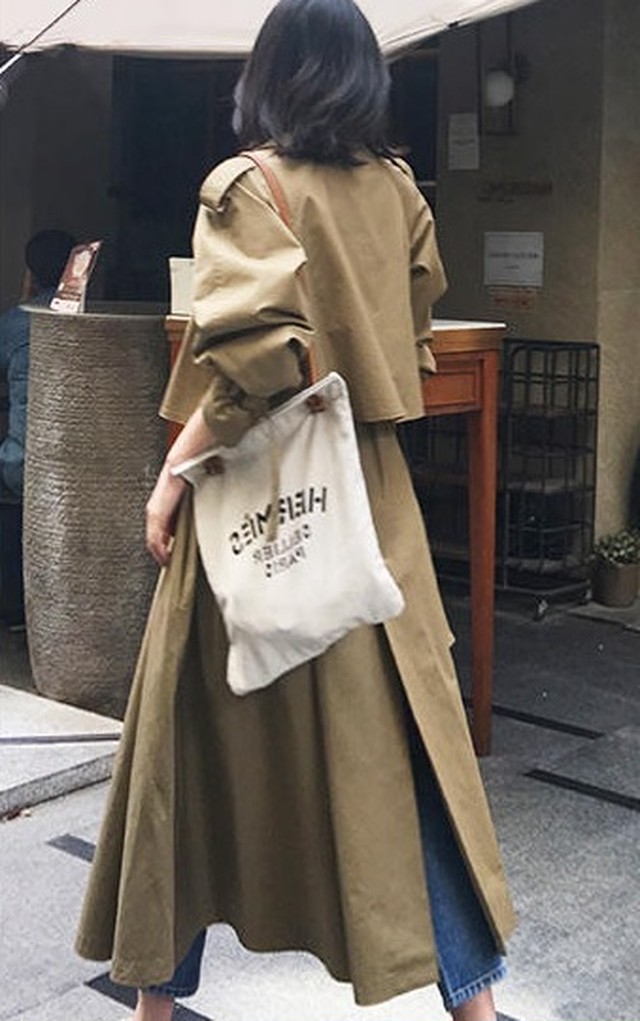 アウター トレンチコート ロング丈 キャメル 大きいサイズ 春秋 無地 長袖 10代 代 30代 お出かけ デート 通勤 Ol 仕事 ベルト シンプル トレンド 大人女子 かっこいい 可愛い カジュアル 暖かい つらら商店