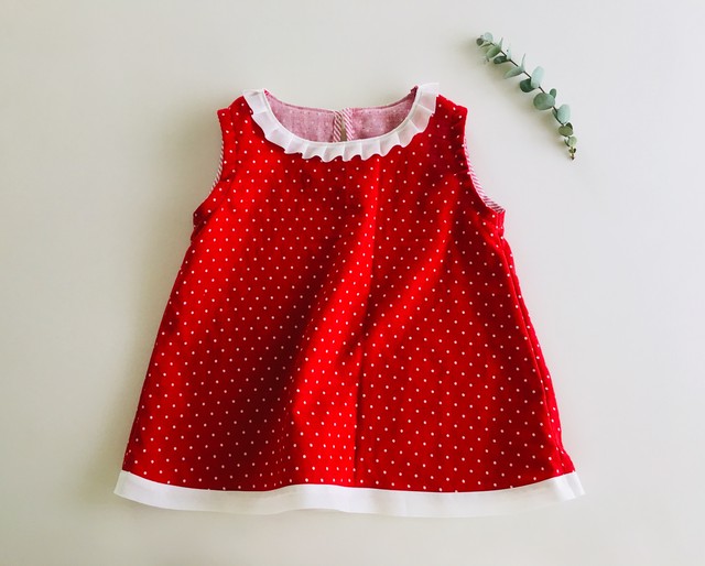 30 Offノースリーブワンピース赤 80cm 3 300円 Baby Ba Ba ベビーバーバ