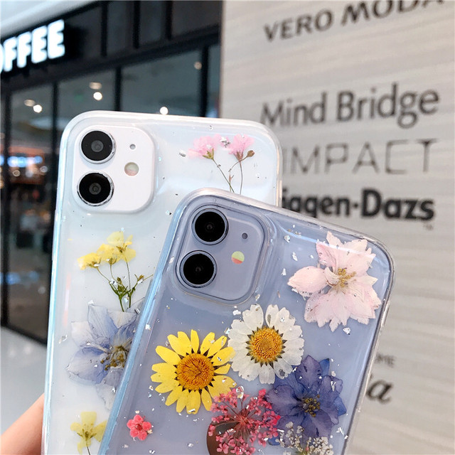 Iphoneケース 各機種 おしゃれ 人気 安い 韓国 かわいい 押し花 上品 清楚 シンプル 大人 女子 スマホカバー アイフォン Cospa Fashion