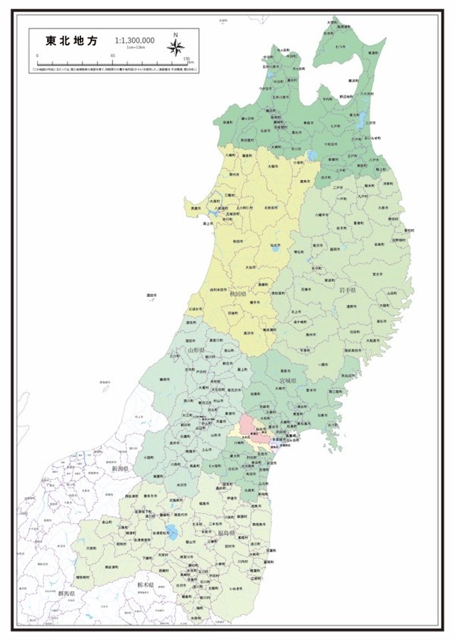 P5東北地方 高速道路 K Tohoku P5 楽地図 日本全国の白地図ショップ