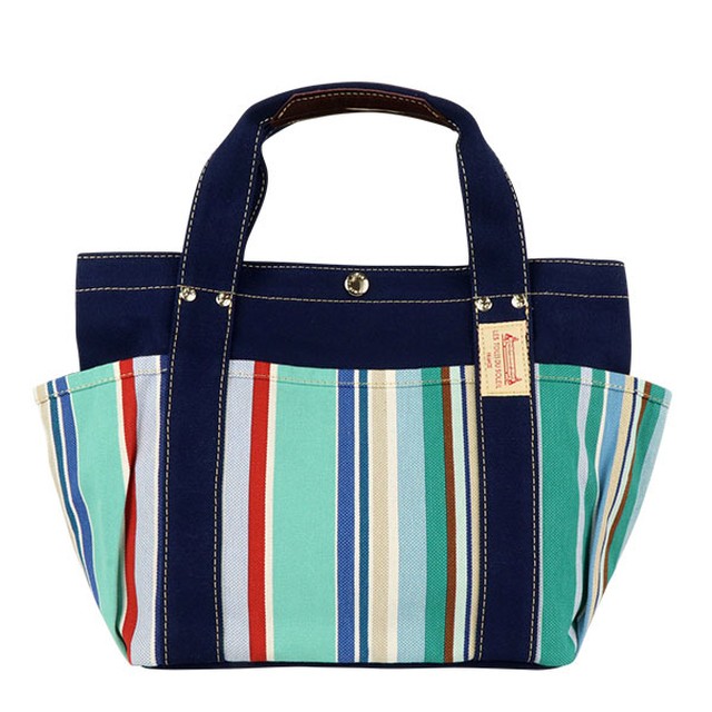【LES TOILES DU SOLEIL】 4ポケットトートS(プチ カプリ ブラン ターコイズ/PETIT CAPRI Blanc Turquoise )