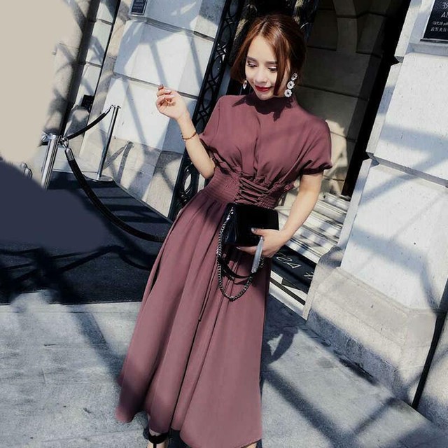 送料無料 パーティードレス ドレス ワンピース フォーマル 結婚式 お呼ばれ 披露宴 2次会 ウエストマーク パフスリーブ ミモレ丈 ロング丈 半袖 万能 おしゃれ おとなかわいい デート Sarubia パーティードレス ワンピース専門店