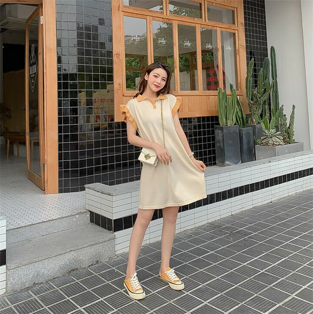 爽やかワンピース 夏 新 ファッション 百掛け 小さい新鮮な ワンピース ミニスカート カジュアル 特売チャンネル