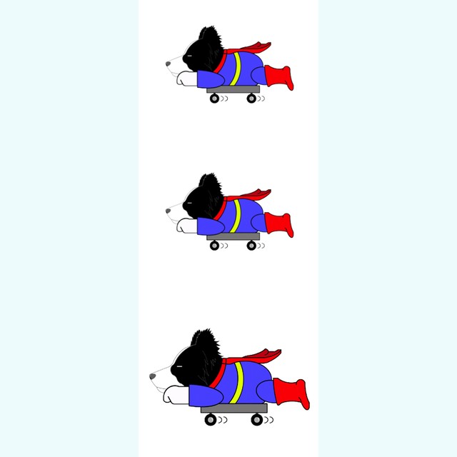 ミニsuperwanステッカー 犬 犬ステッカー Superwanイラスト犬種のみ対応 犬 猫 イラストデザインステッカー Argent