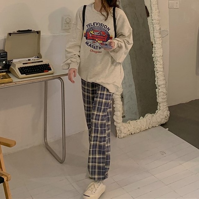 セットアップ レディース 40代 韓国 スーツ スカート コーデ 30代 代 スウェット パンツ チェック柄 英字 秋 冬 カジュアル 可愛い デート Dress No Sato セットアップ レディース 40代 韓国 スーツ スカート コーデ 30代 代 スウェット パンツ チェック柄 英字 秋 冬 カジュアル 可愛い デート Dress No Sato