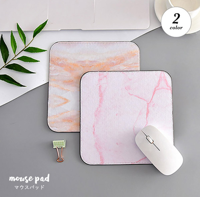 マウスパッド 大理石風 かわいい 滑りにくい 滑り止めパッド オシャレ 可愛い 女子力アップ シンプル オフィス Brilliant K