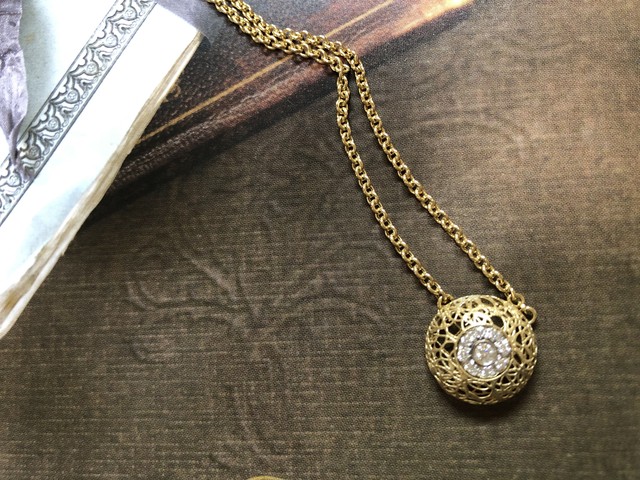 18k ダイヤモンドネックレス Italian Jewel