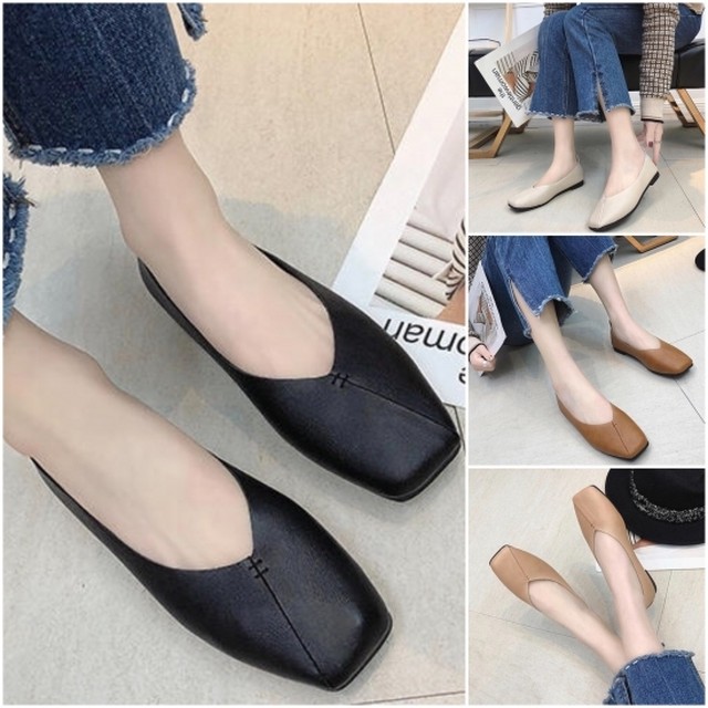 パンプス 痛くない 大きいサイズ レディース 靴 ぺたんこ 歩きやすい 履きやすい パンプス 痛くない 大きいサイズ レディース 靴 ぺたんこ 歩きやすい 履きやすい 柔らかい フラット カジュアル Leaflower 001 リーフラワー レディースファッション専門店