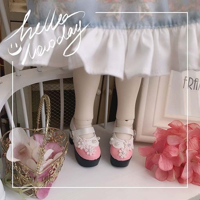 Bjd人形用お靴 ハイヒール シューズ 可愛い 花付き ピンク ホワイト Pink White Xmya Msdサイズ人形用 Btgarden Bjd人形用お靴 ハイヒール シューズ 可愛い 花付き ピンク ホワイト Pink White Xmya Msdサイズ人形用 Btgarden