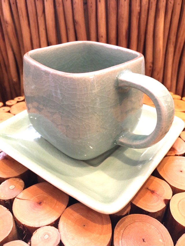 カップ ソーサー ティーカップ コーヒーカップ セラドン焼き 母の日 父の日 誕生日 プレゼント アジアン雑貨 アジアン雑貨 Asian Mrk