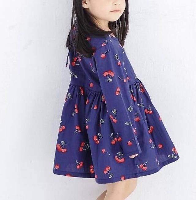 100 さくらんぼ ワンピース 子供服 Bunnymuu