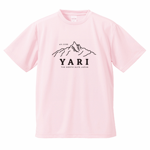 槍ヶ岳tシャツ Yari ベビーピンク Trail Marks
