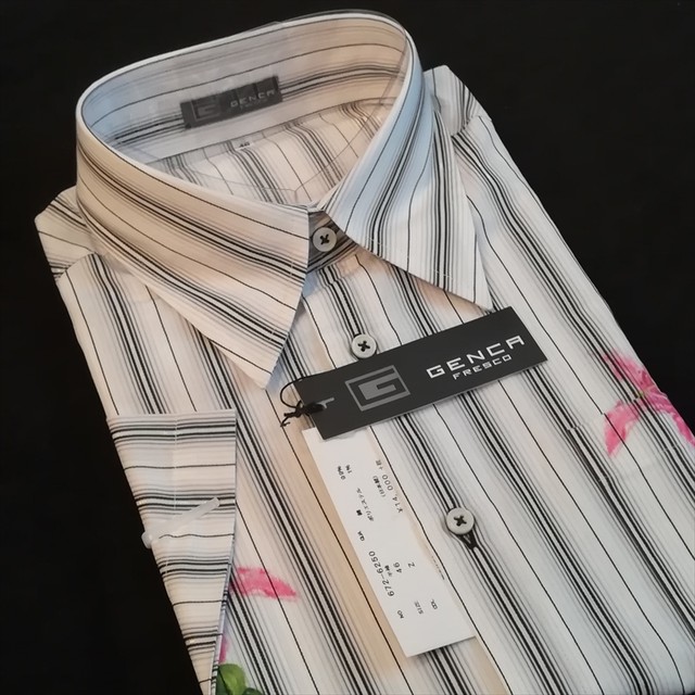 672 6250 Bk Genca 半袖46ｍ 日本製 コージーローズ価格151円の半額 ５０ Off 人気 ワイシャツ カッターシャツ メンズ 格安 Sale ブランド スタイリッシュ おしゃれ ビジネス Cozyrose コージーローズ