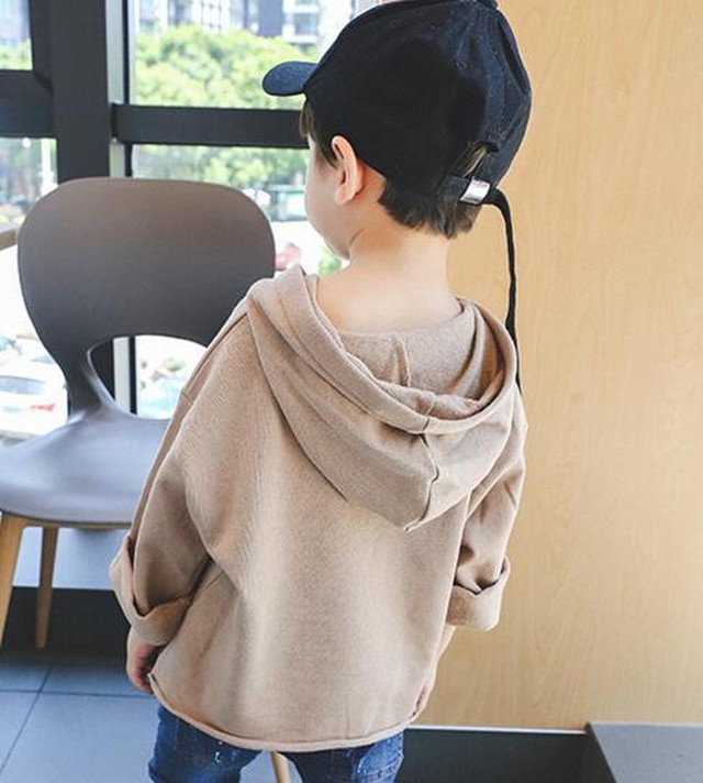 キッズ 子供服 トップス パーカー 紐付き フード付き シンプル おしゃれ お出かけ Arroserbaby