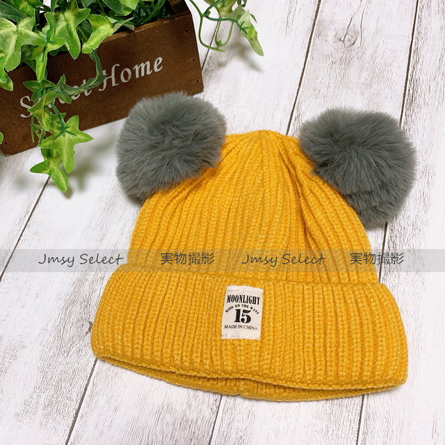 ボンボン ニット帽 かわいい ベビー 赤ちゃん 帽子 1歳 赤ちゃん帽子 海外子供服 Jmsy Select