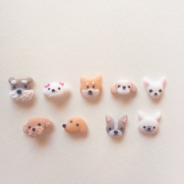 選べる犬種 わんちゃん３dネイルパーツ 2 Neph Nail １級ネイリストによる３dネイルパーツ ネイルチップ販売