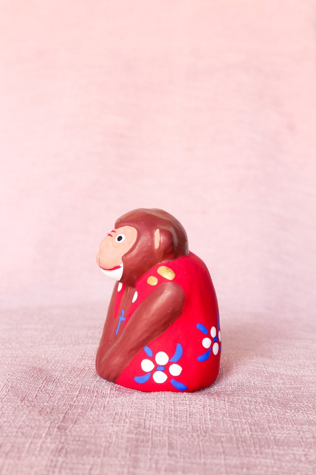 こらんしょ人形 猿 会津中湯川人形 土人形 おみやげ処 本家美濃屋 大内宿