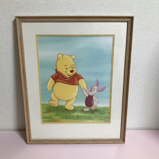 アメリカ製 ディズニー くまのプーさん アートフレーム Disney Winnie The Pooh Poster Art Frame ヴィンテージアメリカン雑貨 Honey Antique ヴィンテージ アメリカン雑貨 アンティーク アメトイ インテリア小物 ミールトイのお店