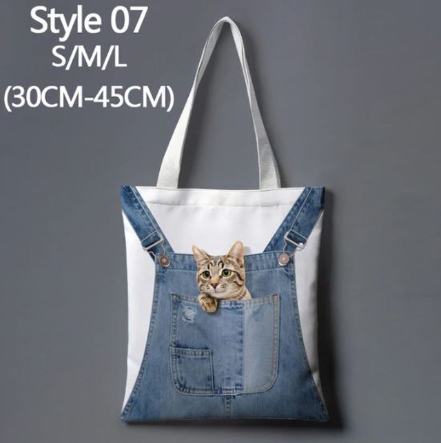 デニム猫がかわいいトートバッグ 猫グッズ 猫雑貨通販 にゃん処