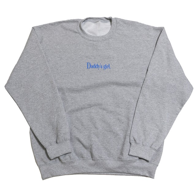 【Cat & Parfum】Daddy's girl. Classic Embroidery Logo Crew-Neck Sweat