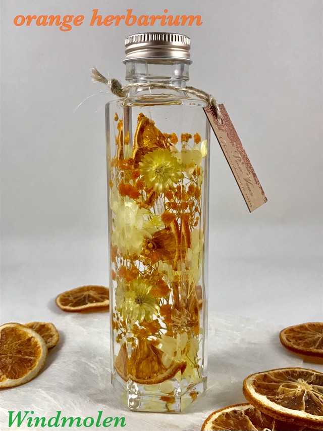 オレンジのハーバリウム Flower Windmolen