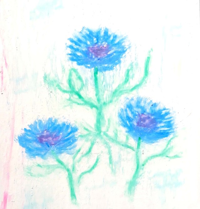 お花の絵 鏡の中のアムリタ