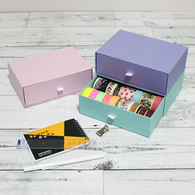 漆かさね引出箱 Mサイズ 高級感 引き出し 小物入れ ギフト プレゼント 贈り物 日本製 お土産 貼箱 和風 紙箱 漆紙 おしゃれ 名刺 カードケース シンプル 収納 整理整頓 インテリア マスキングテープ入れ セット Takemeki 3 980円 税込 以上送料無料