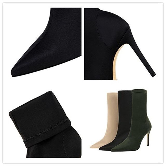 ストレッチ ピンヒール ショートブーツ Dds1d118yx 315 1 Adcat デザイナーズレディースシューズメーカー アドキャット