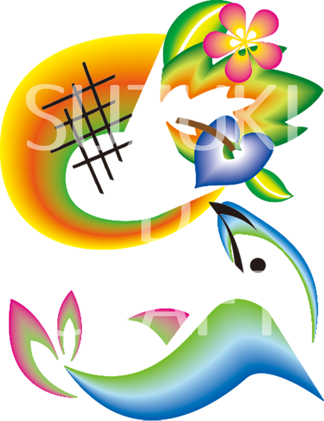 ハワイ花文字 大文字 B Suzuki D Craft