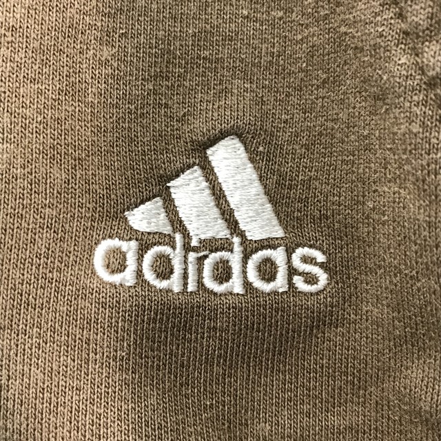 90年代 Adidas アディダス パフォーマンスロゴ ヘビーウエイトコットン ココア ブラウン スウェットパーカー Wisconsin 古着屋 Eaglebase イーグルベイス Vintage Militaryを中心に古き良き時代のusedを通信販売