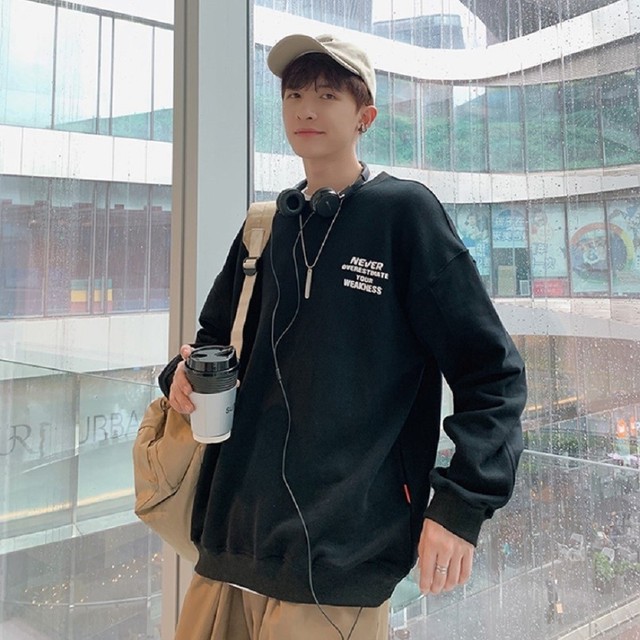 トレーナー ロンt Never Jesus ネバー ジーザス 韓国ファッション ヒップホップ Hip Hop 韓国 オルチャン 韓流 ゴシック ゴスロリ V系 ヴィジュアル系 ロリータ ゴス ダーク系 K Pop 韓流 韓国 Korean ビックシルエット ユニセックス Aio Online Store