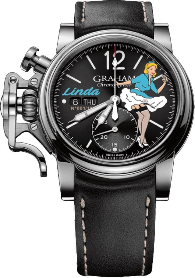 【GRAHAM グラハム】Chronofighter Vintage Nose Art Ltd クロノファイターヴィンテージ ノーズアート『Linda リンダ』世界限定100本/国内正規品 腕時計