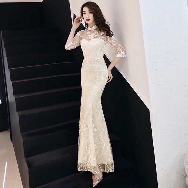 Line Embroidery Mermaid Dress L1007 パーティードレス ロングドレス フォーマルドレス タイトドレス タイトワンピ マーメイド 結婚式 二次会 二次会ドレス 結婚式ドレス 演奏会用ドレス ナイトドレス イブニングドレス 謝恩会 食事会 女子会 ドレス お呼ばれ 女子