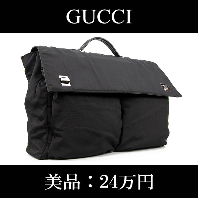 限界価格 送料無料 美品 Gucci グッチ ビジネスバッグ 人気 綺麗 ハンドバッグ メンズ 男性 黒 ブラック バック A6 Lexead レクシード